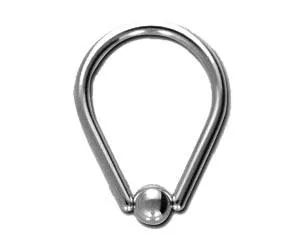 BCR Ring Piercing Tropfen Form Stahl Klemmring Klemmkugelring