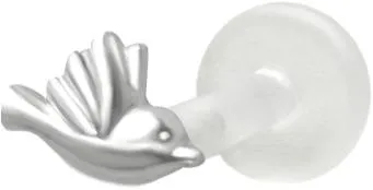 PTFE Piercing Labret Stecker kleiner Vogel Silber 1.2 mm