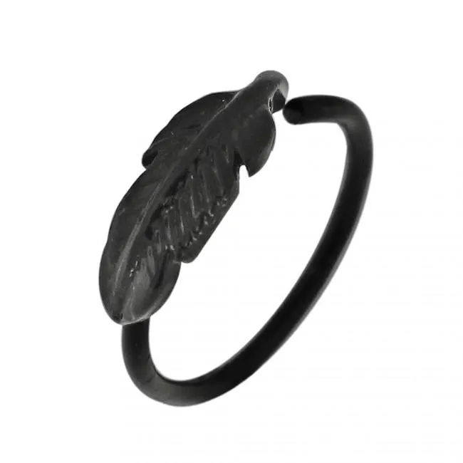 Helix Tragus Ring silber schwarz goldfarbig (wählbar)    1.2mm x 8mm